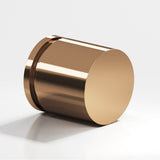 Colonial Bronze - 1.25'' diameter Round, grooved Cabinet Knob, Back-to-Back Shower Door Knob Kit hand finished in Polished Bronze - Polished Bronze