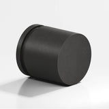 Colonial Bronze - 1'' diameter Round, grooved Cabinet Knob hand finished in Distressed Satin Black - Distressed Satin Black