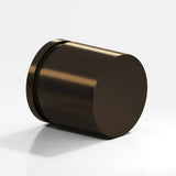 Colonial Bronze - 1.25'' diameter Round, grooved Cabinet Knob, Back-to-Back Shower Door Knob Kit hand finished in Oil Rubbed Bronze - Oil Rubbed Bronze