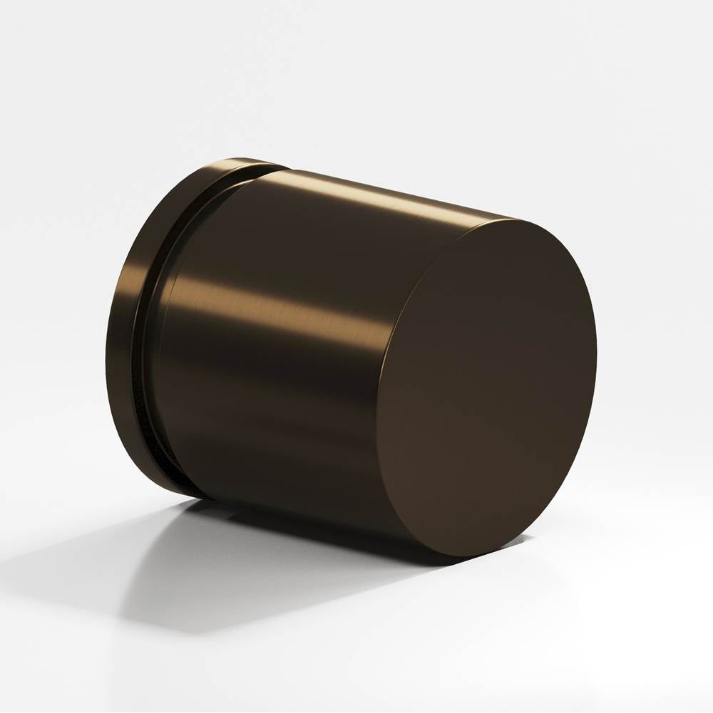 Colonial Bronze - 1'' diameter Round, grooved Cabinet Knob hand finished in Oil Rubbed Bronze - Oil Rubbed Bronze