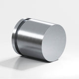 Colonial Bronze - 1.25'' diameter Round, grooved Cabinet Knob, Back-to-Back Shower Door Knob Kit hand finished in Satin Chrome - Satin Chrome