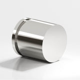 Colonial Bronze - 1.25'' diameter Round, grooved Cabinet Knob, Back-to-Back Shower Door Knob Kit hand finished in Polished Nickel - Polished Nickel