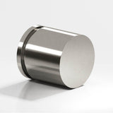 Colonial Bronze - 1.25'' diameter Round, grooved Cabinet Knob, Back-to-Back Shower Door Knob Kit hand finished in Nickel Stainless - Nickel Stainless