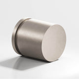 Colonial Bronze - 1.25'' diameter Round, grooved Cabinet Knob, Back-to-Back Shower Door Knob Kit hand finished in Matte Satin Nickel - Matte Satin Nickel