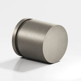Colonial Bronze - 1.25'' diameter Round, grooved Cabinet Knob, Back-to-Back Shower Door Knob Kit hand finished in Matte Pewter - Matte Pewter