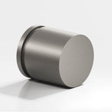 Colonial Bronze - 1.25'' diameter Round, grooved Cabinet Knob, Back-to-Back Shower Door Knob Kit hand finished in Frost Nickel - Frost Nickel