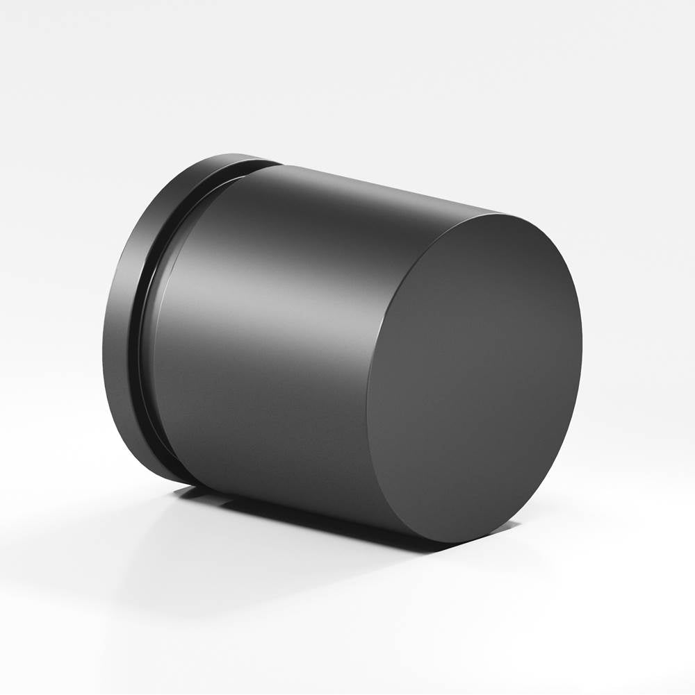 Colonial Bronze - 1'' diameter Round, grooved Cabinet Knob hand finished in Matte Graphite - Matte Graphite