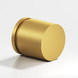 Colonial Bronze - 1.25'' diameter Round, grooved Cabinet Knob, Back-to-Back Shower Door Knob Kit hand finished in Frost Brass - Frost Brass