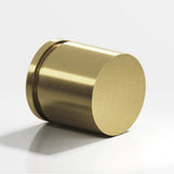 Colonial Bronze - 1.25'' diameter Round, grooved Cabinet Knob, Back-to-Back Shower Door Knob Kit hand finished in Antique Brass - Antique Brass