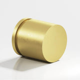 Colonial Bronze - 1'' diameter Round, grooved Cabinet Knob hand finished in Matte Satin Brass - Matte Satin Brass
