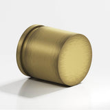 Colonial Bronze - 1.25'' diameter Round, grooved Cabinet Knob, Back-to-Back Shower Door Knob Kit hand finished in Matte Antique Satin Brass - Matte Antique Satin Brass