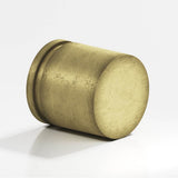 Colonial Bronze - 1.25'' diameter Round, grooved Cabinet Knob, Back-to-Back Shower Door Knob Kit hand finished in Distressed Antique Brass - Distressed Antique Brass