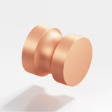 Colonial Bronze - 1.25'' diameter Round Cabinet Knob, Back-to-Back Shower Door Knob Kit hand finished in Matte Satin Copper - Matte Satin Copper