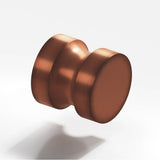Colonial Bronze - 1.25'' diameter Round Cabinet Knob, Back-to-Back Shower Door Knob Kit hand finished in Matte Antique Copper - Matte Antique Copper