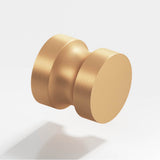 Colonial Bronze - 1.25'' diameter Round Cabinet Knob, Back-to-Back Shower Door Knob Kit hand finished in Matte Satin Bronze - Matte Satin Bronze