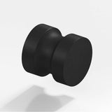 Colonial Bronze - 1.25'' diameter Round Cabinet Knob, Back-to-Back Shower Door Knob Kit hand finished in Matte Satin Black - Matte Satin Black