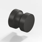 Colonial Bronze - 1.25'' diameter Round Cabinet Knob, Back-to-Back Shower Door Knob Kit hand finished in Distressed Satin Black - Distressed Satin Black