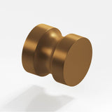 Colonial Bronze - 1.25'' diameter Round Cabinet Knob, Back-to-Back Shower Door Knob Kit hand finished in Matte Light Statuary Bronze - Matte Light Statuary Bronze