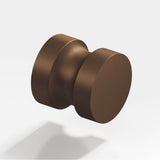 Colonial Bronze - 1.25'' diameter Round Cabinet Knob, Back-to-Back Shower Door Knob Kit hand finished in Matte Oil Rubbed Bronze - Matte Oil Rubbed Bronze