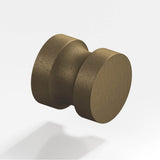 Colonial Bronze - 1.25'' diameter Round Cabinet Knob, Back-to-Back Shower Door Knob Kit hand finished in Distressed Oil Rubbed Bronze - Distressed Oil Rubbed Bronze