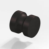 Colonial Bronze - 1.25'' diameter Round Cabinet Knob, Back-to-Back Shower Door Knob Kit hand finished in Matte Dark Statuary Bronze - Matte Dark Statuary Bronze