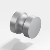 Colonial Bronze - 1.25'' diameter Round Cabinet Knob, Back-to-Back Shower Door Knob Kit hand finished in Matte Satin Chrome - Matte Satin Chrome
