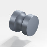 Colonial Bronze - 1.25'' diameter Round Cabinet Knob, Back-to-Back Shower Door Knob Kit hand finished in Frost Chrome - Frost Chrome