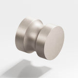Colonial Bronze - 1.25'' diameter Round Cabinet Knob, Back-to-Back Shower Door Knob Kit hand finished in Matte Satin Nickel - Matte Satin Nickel