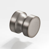 Colonial Bronze - 1.25'' diameter Round Cabinet Knob, Back-to-Back Shower Door Knob Kit hand finished in Pewter - Pewter