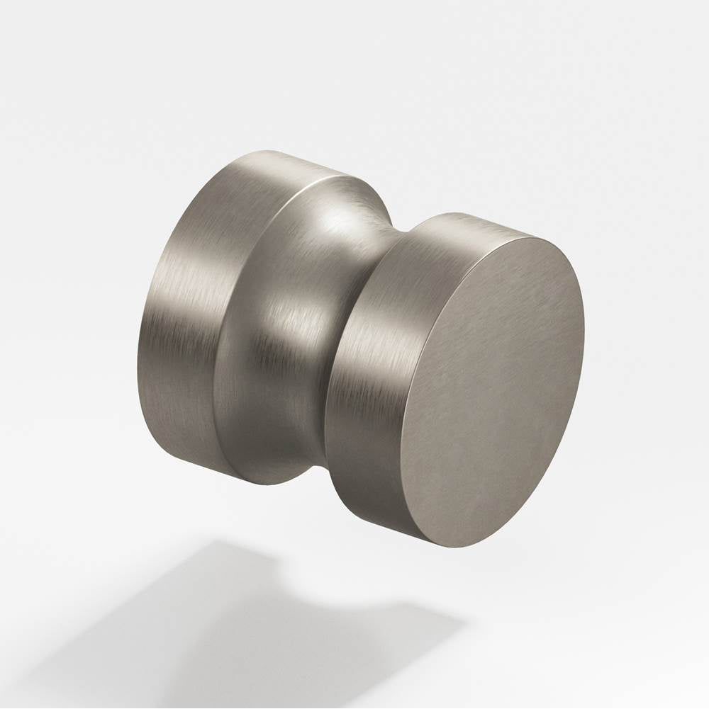 Colonial Bronze - 1.25'' diameter Round Cabinet Knob, Back-to-Back Shower Door Knob Kit hand finished in Matte Pewter - Matte Pewter