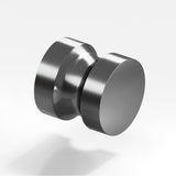 Colonial Bronze - 1.25'' diameter Round Cabinet Knob, Back-to-Back Shower Door Knob Kit hand finished in Graphite - Graphite
