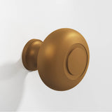 Colonial Bronze - 1.5'' diameter Round, grooved Cabinet Knob, Back-to-Back Shower Door Knob Kit hand finished in Matte Light Statuary Bronze - Matte Light Statuary Bronze