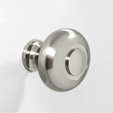 Colonial Bronze - 1.25'' diameter Round, grooved Cabinet Knob, Back-to-Back Shower Door Knob Kit hand finished in Satin Nickel - Satin Nickel