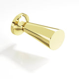 Colonial Bronze - 0.5'' diameter Round, tapered Cabinet Knob hand finished in Polished Brass - Polished Brass