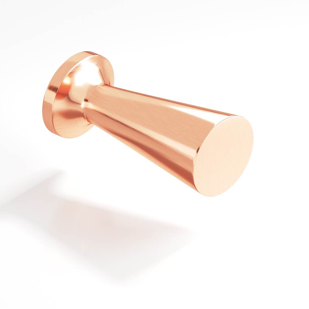Colonial Bronze - 0.5'' diameter Round, tapered Cabinet Knob hand finished in Satin Copper - Satin Copper