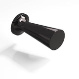 Colonial Bronze - 0.5'' diameter Round, tapered Cabinet Knob hand finished in Satin Black - Satin Black
