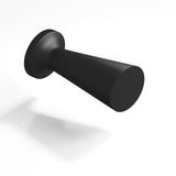 Colonial Bronze - 0.5'' diameter Round, tapered Cabinet Knob hand finished in Matte Satin Black - Matte Satin Black