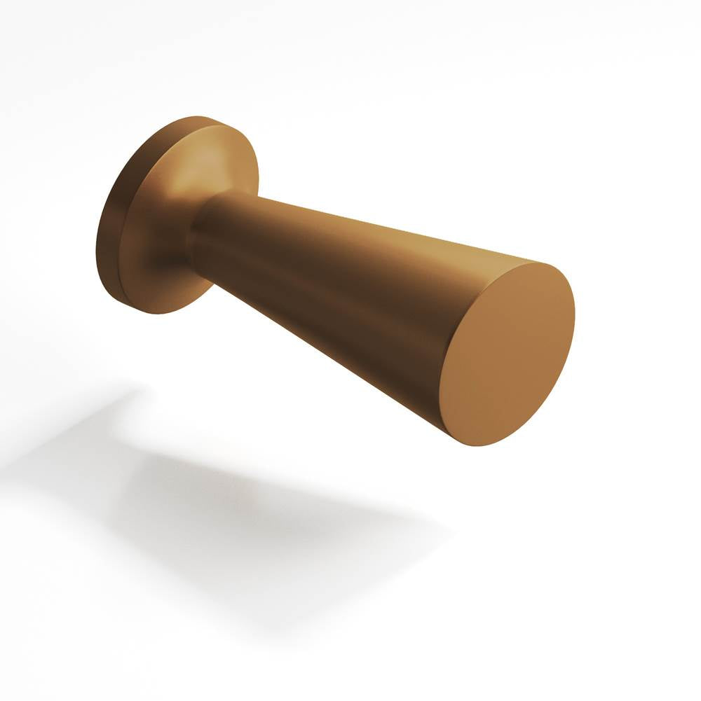 Colonial Bronze - 0.5'' diameter Round, tapered Cabinet Knob hand finished in Matte Light Statuary Bronze - Matte Light Statuary Bronze