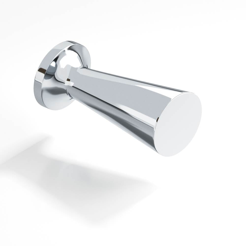 Colonial Bronze - 0.5'' diameter Round, tapered Cabinet Knob hand finished in Polished Chrome - Polished Chrome