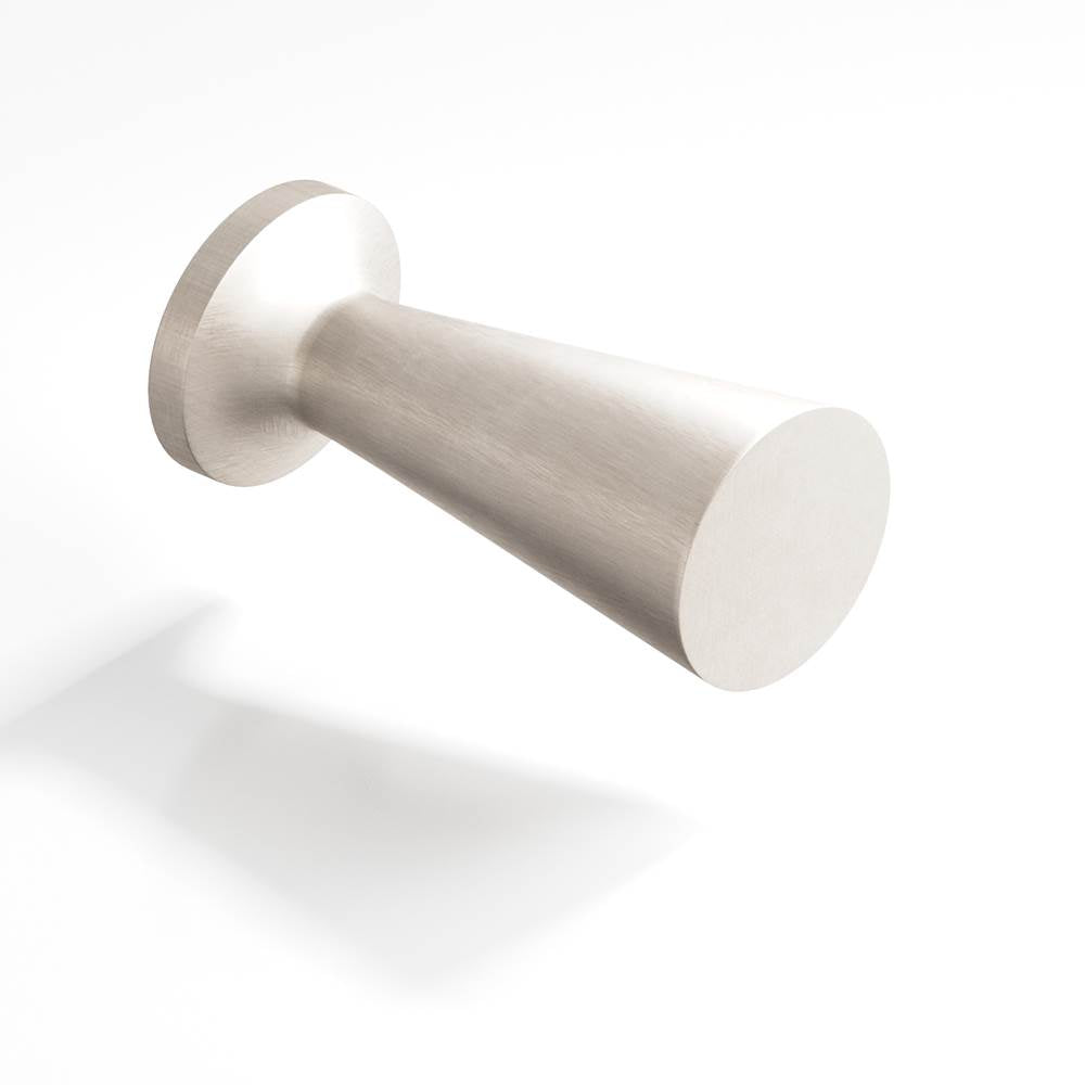 Colonial Bronze - 0.5'' diameter Round, tapered Cabinet Knob hand finished in Matte Satin Nickel - Matte Satin Nickel