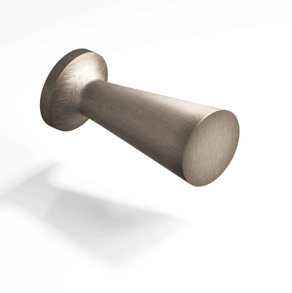 Colonial Bronze - 0.5'' diameter Round, tapered Cabinet Knob hand finished in Distressed Pewter - Distressed Pewter