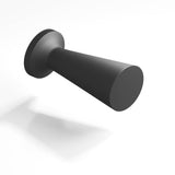 Colonial Bronze - 0.5'' diameter Round, tapered Cabinet Knob hand finished in Matte Graphite - Matte Graphite