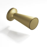 Colonial Bronze - 0.5'' diameter Round, tapered Cabinet Knob hand finished in Matte Antique Satin Brass - Matte Antique Satin Brass