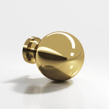 Colonial Bronze - 1.25'' diameter Round Cabinet Knob, Back-to-Back Shower Door Knob Kit hand finished in Antique Bronze - Antique Bronze