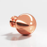 Colonial Bronze - 1'' diameter Round Cabinet Knob, Back-to-Back Shower Door Knob Kit hand finished in Satin Copper - Satin Copper