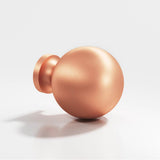 Colonial Bronze - 1.25'' diameter Round Cabinet Knob, Back-to-Back Shower Door Knob Kit hand finished in Matte Satin Copper - Matte Satin Copper