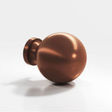 Colonial Bronze - 1.25'' diameter Round Cabinet Knob, Back-to-Back Shower Door Knob Kit hand finished in Matte Antique Copper - Matte Antique Copper