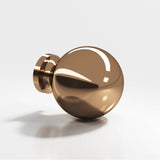 Colonial Bronze - 1'' diameter Round Cabinet Knob, Back-to-Back Shower Door Knob Kit hand finished in Polished Bronze - Polished Bronze