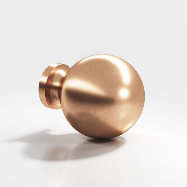 Colonial Bronze - 1'' diameter Round Cabinet Knob, Back-to-Back Shower Door Knob Kit hand finished in Satin Bronze - Satin Bronze