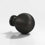 Colonial Bronze - 1.25'' diameter Round Cabinet Knob, Back-to-Back Shower Door Knob Kit hand finished in Frost Black - Frost Black